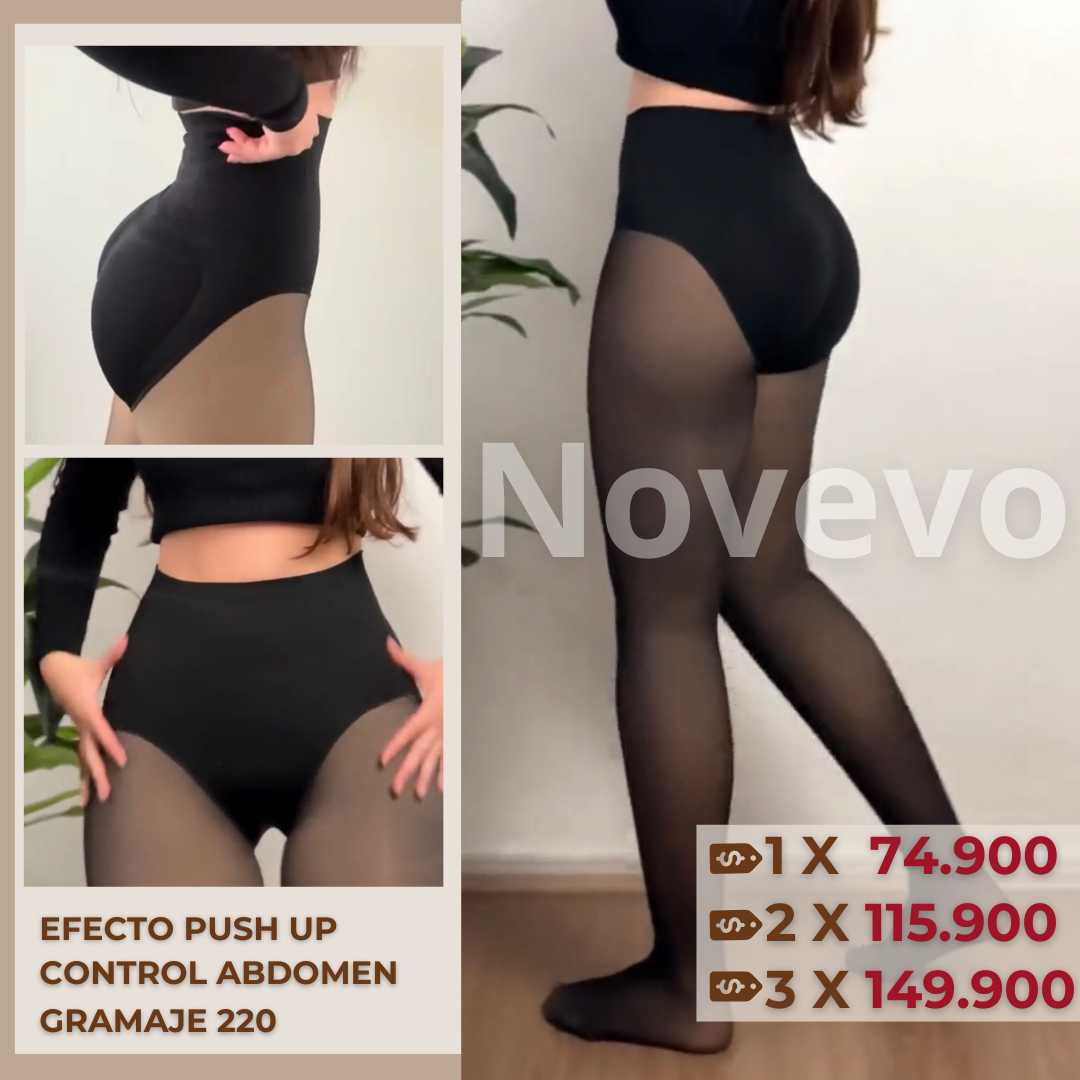 Medias Térmicas Control Abdomen y Push Up 220 Gramos