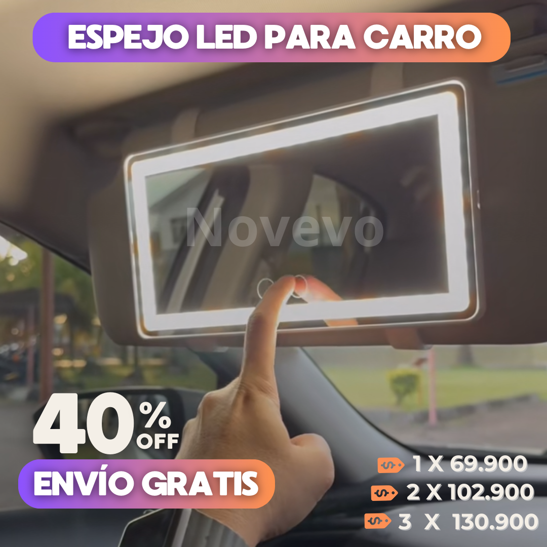 Espejo De Lujo LED Para Carro®