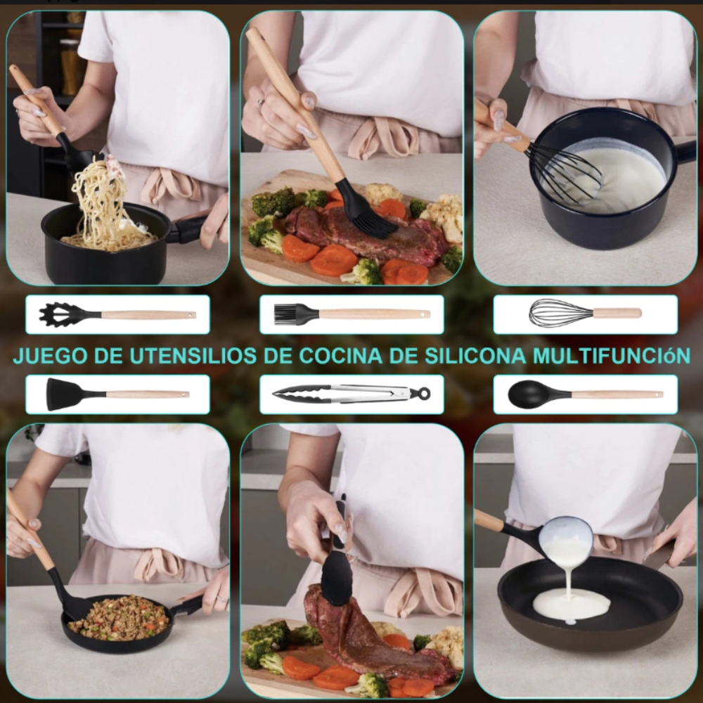 Set Completo de 19 Utensilios de Cocina Premium